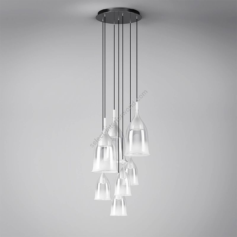 Pendant lamp / Iron Grey finish / Faded White glass