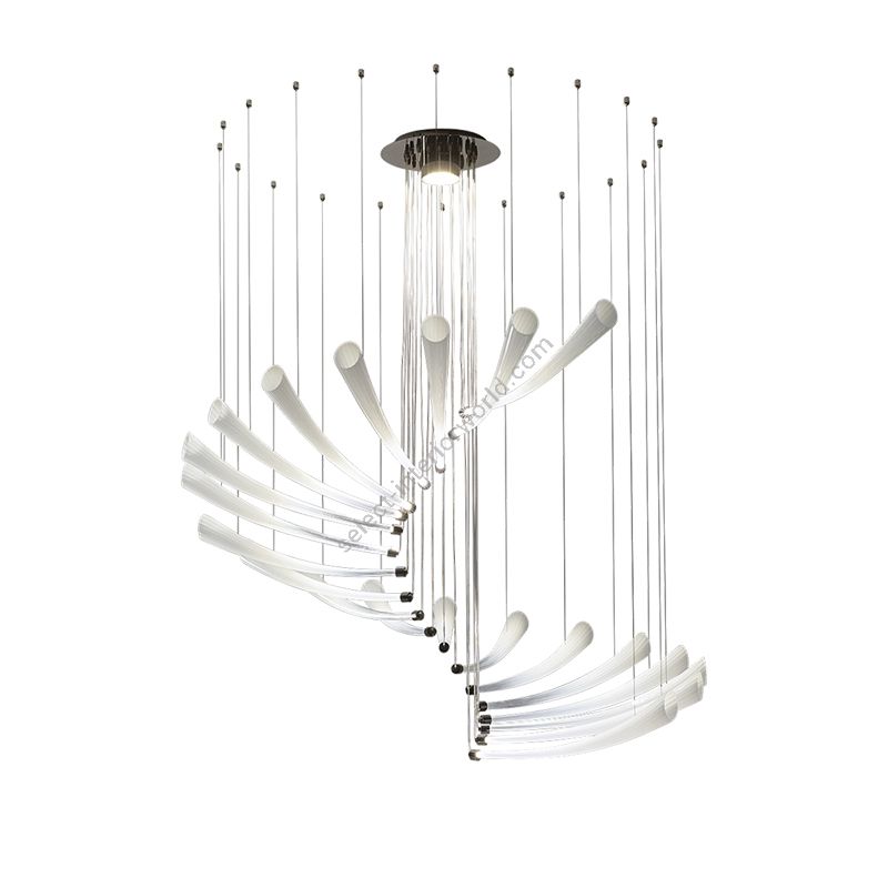 Pendant lamp / Iron Grey finish / Faded White glass