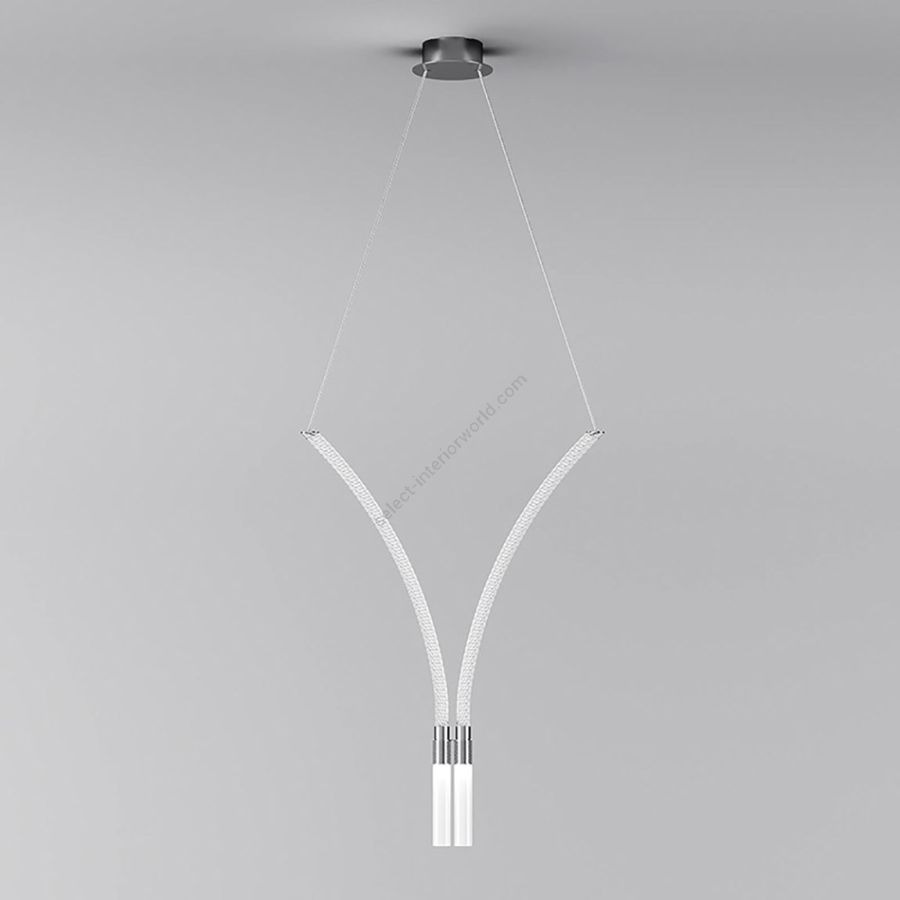Pendant lamp / Chrome finish / Transparent glass