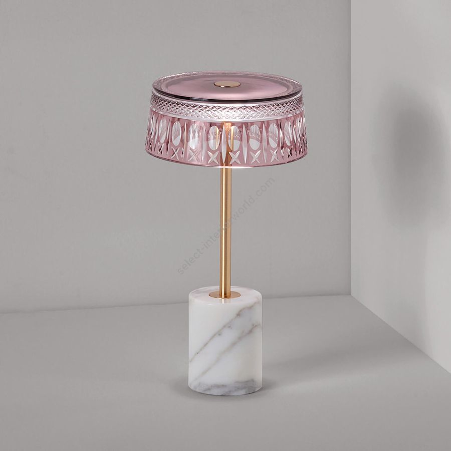 Table lamp / Aubergine colour glass