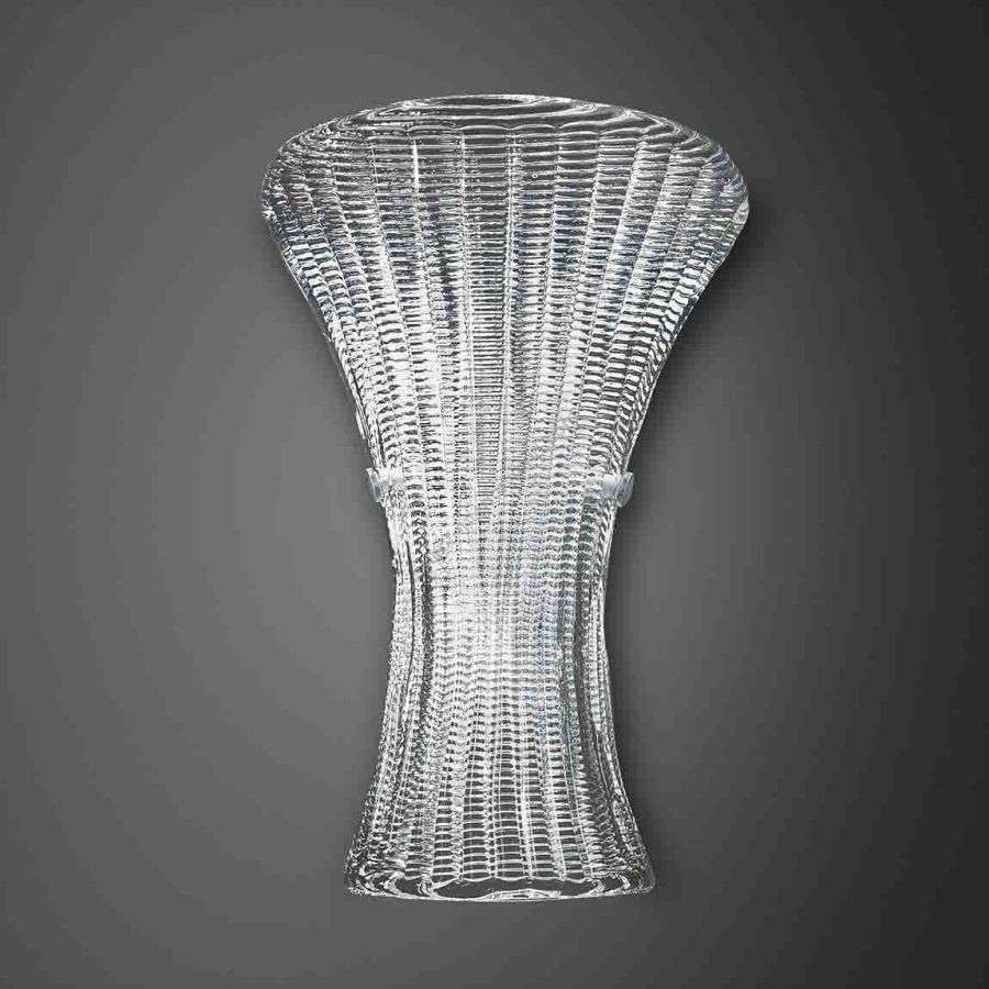 Wall lamp / Chrome - Transparent diamond glass