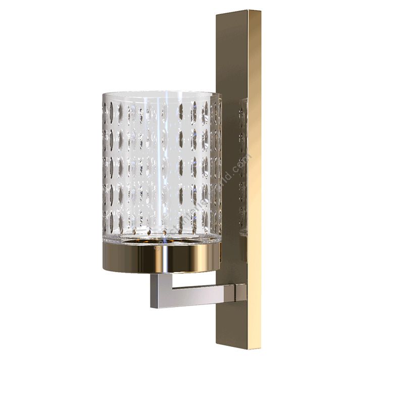 Wall led lamp / Light Gold - Chrome finish / Transparent glass