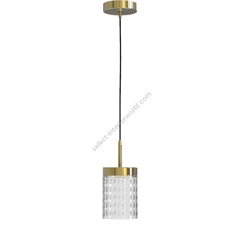 Pendant lamp / Light Gold finish / Transparent glass