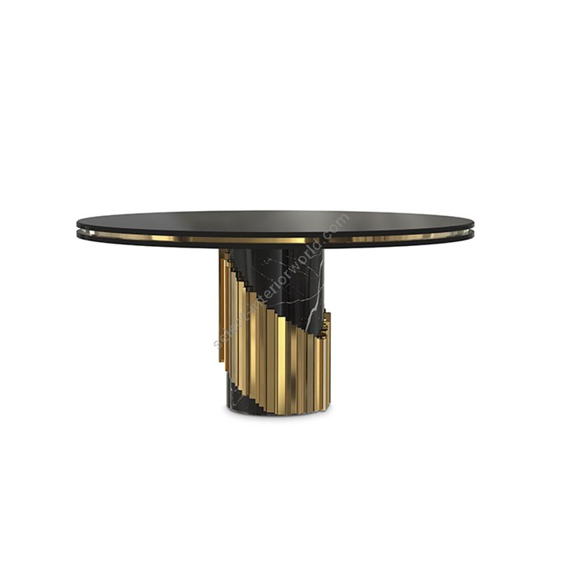 Gold plated finish & Marble nero marquina top