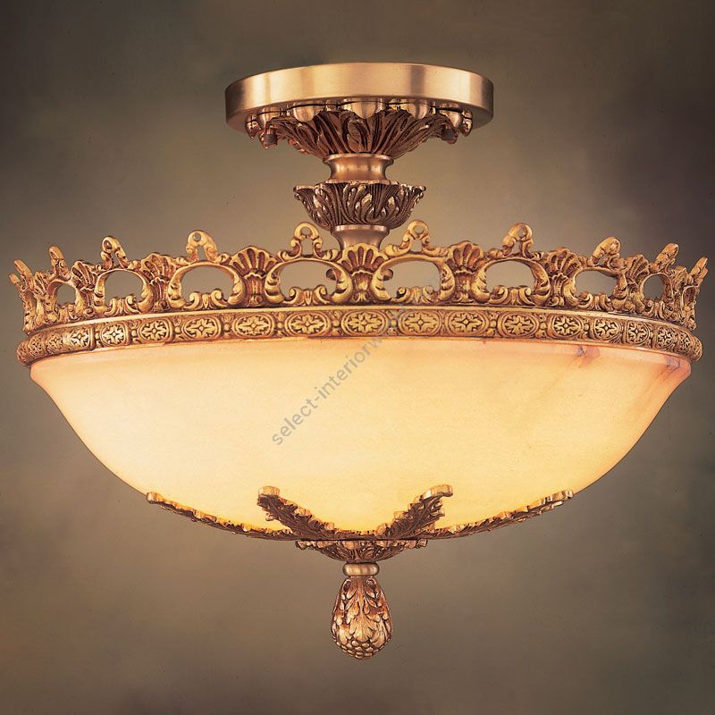 French Gold finish / White Alabaster