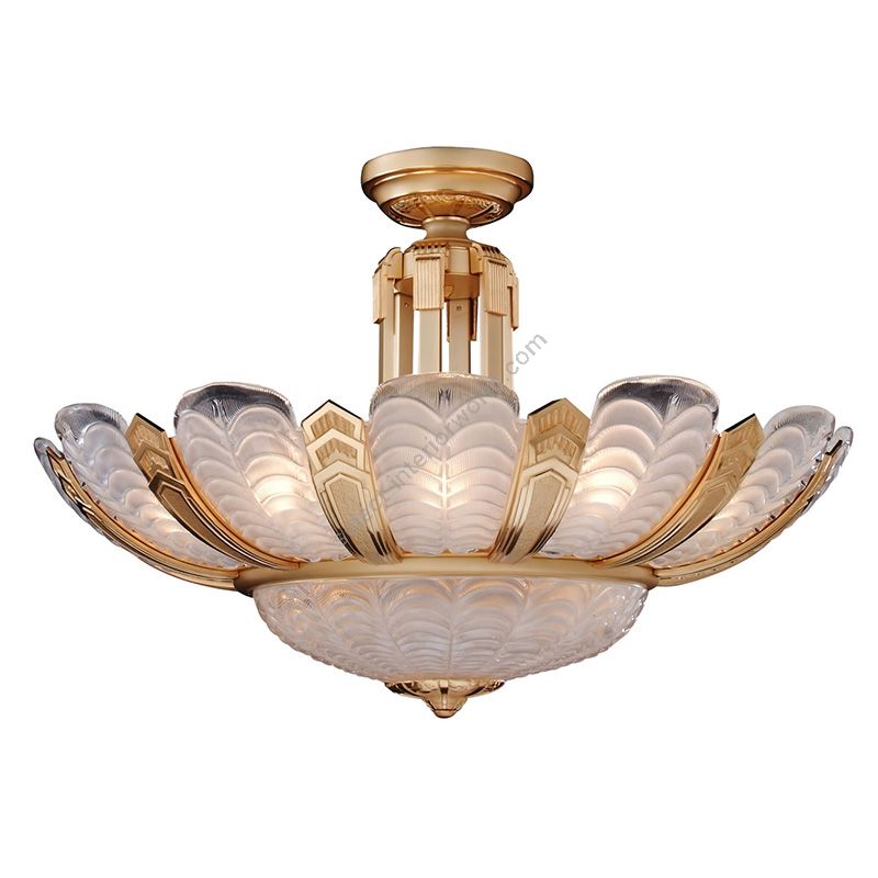 Wall bracket / French Gold finish / White glass