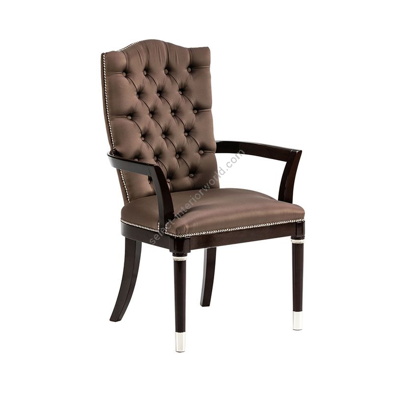 Dining chair with arms / High Gloss Makassar finish
