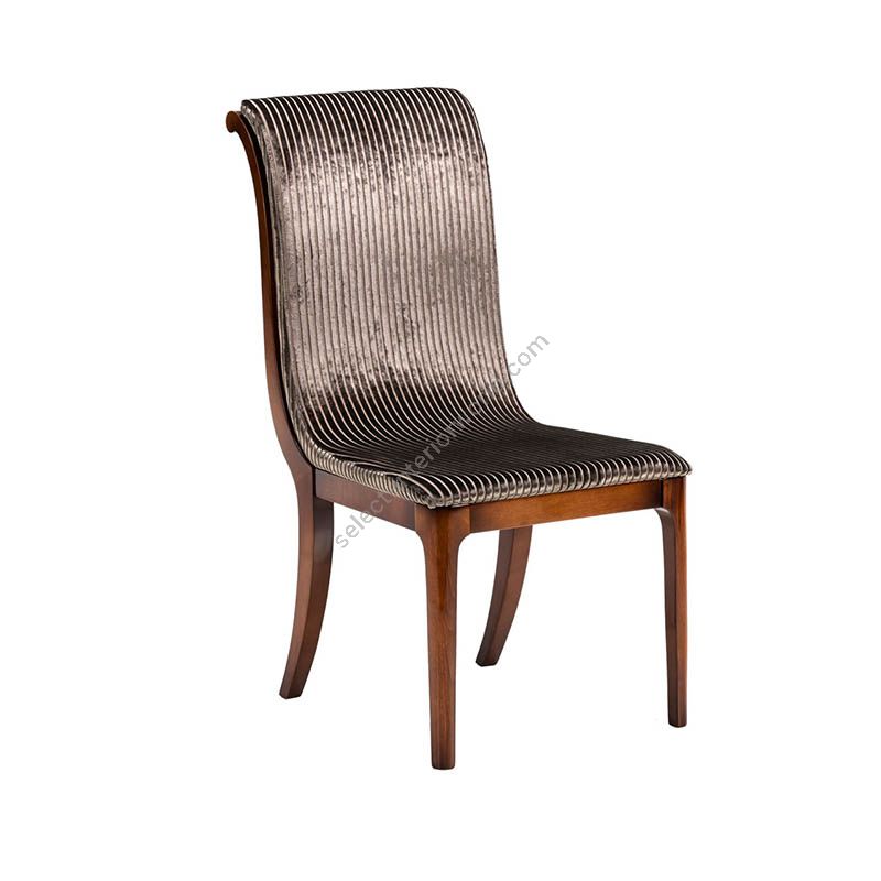 Dining chair / Pau Ferro veneer / Fabric upholstery
