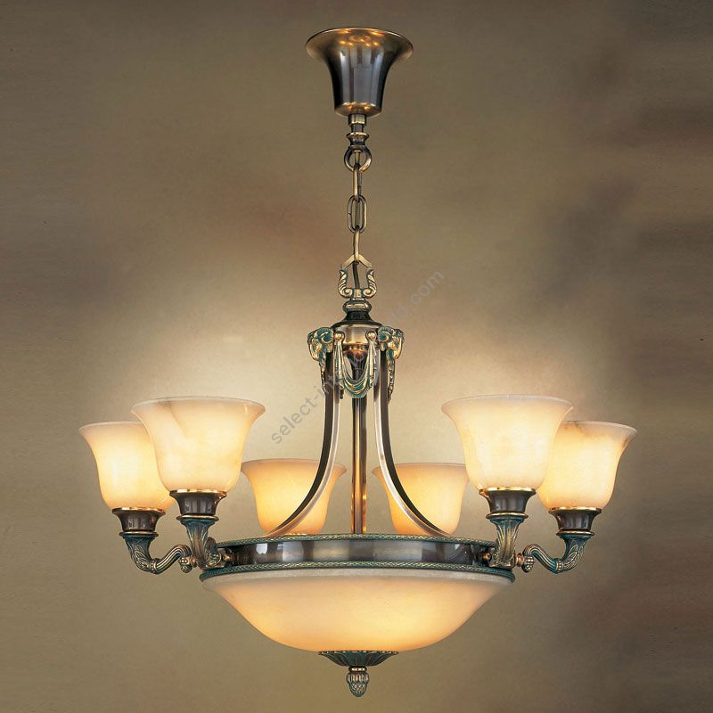 Antique Brass Green Patina finish