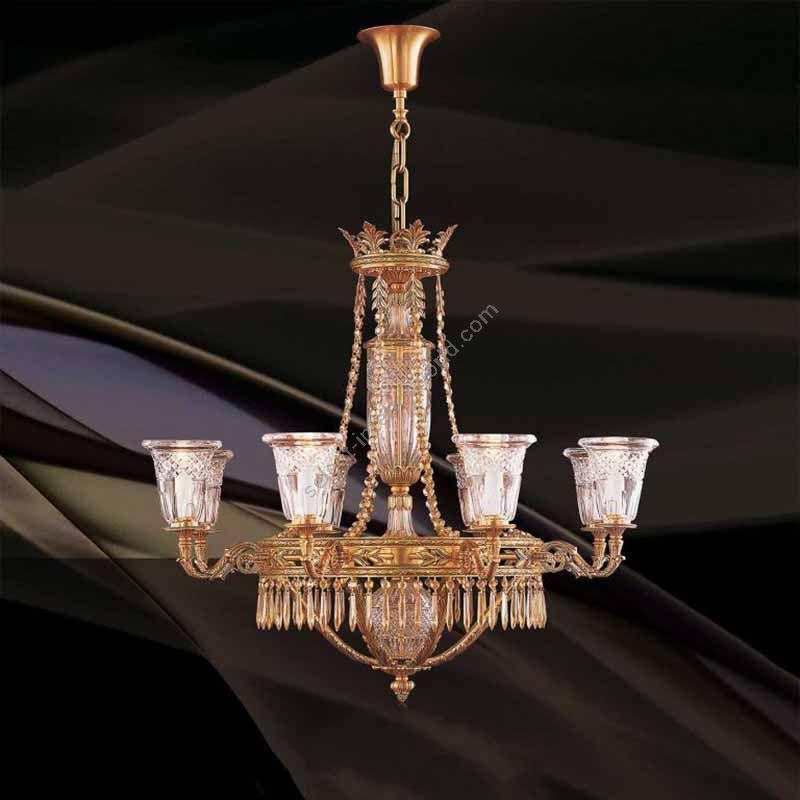 French Gold finish with Amber Crystal