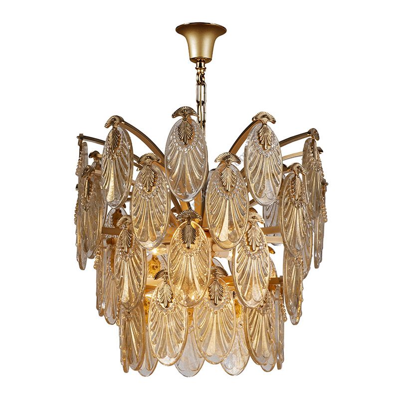 Chandelier / Polished brass finish