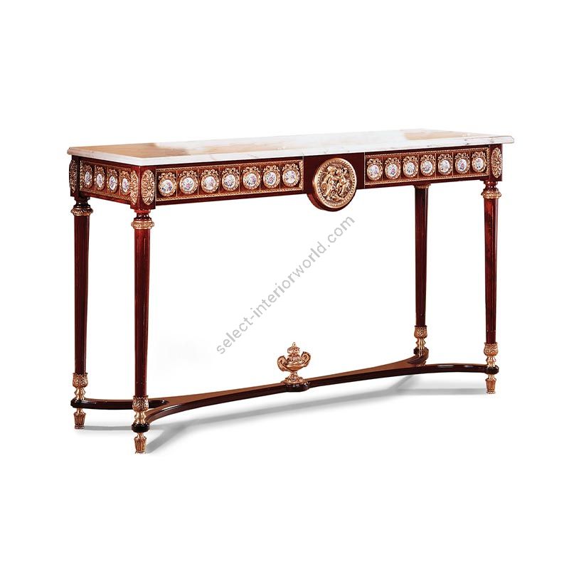 Console table / Mahogany wood / French Gold finish