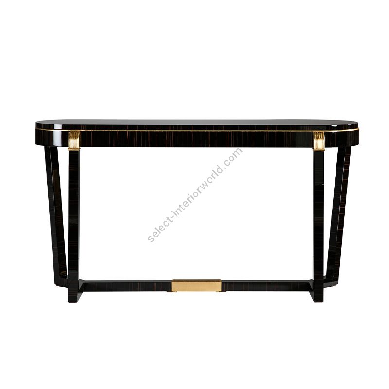 Console table / High Gloss Makassar wood
