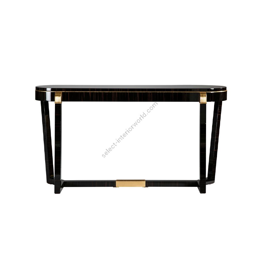 Console table / High Gloss Makassar wood