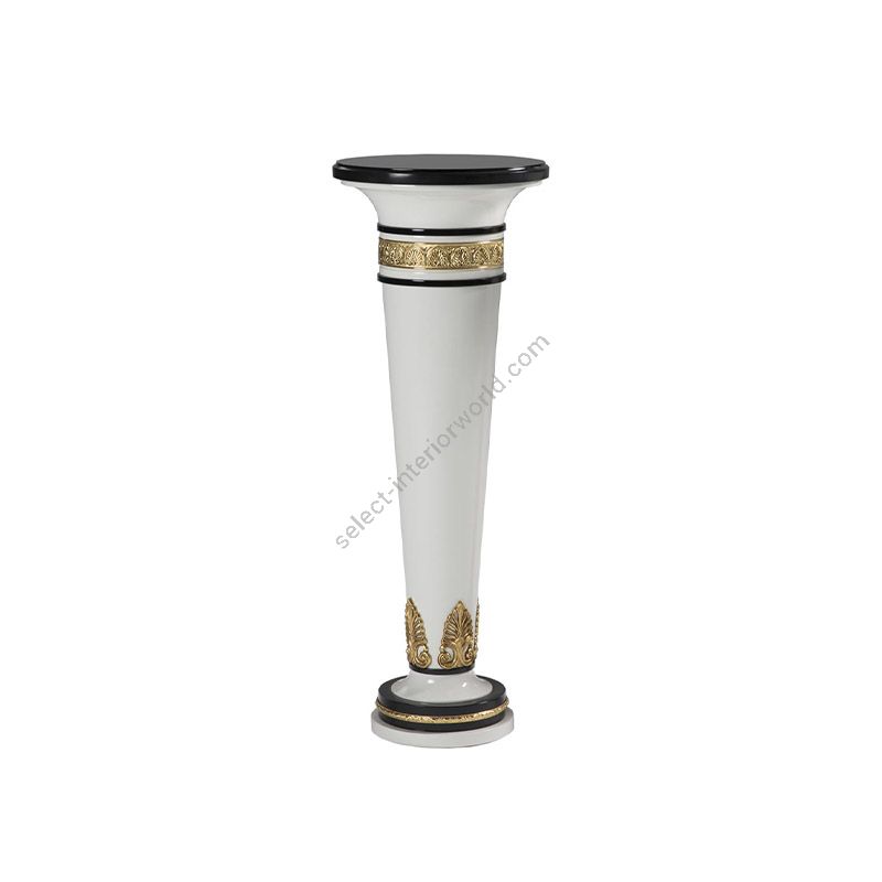 Pedestal table / Lacquered - Polished brass finish