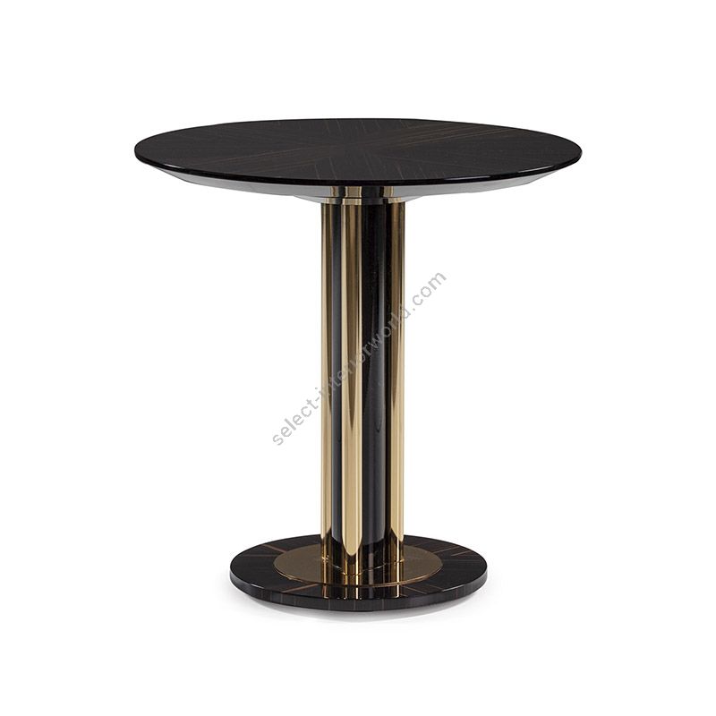 Side table / High Gloss Makassar / Polished Brass finish