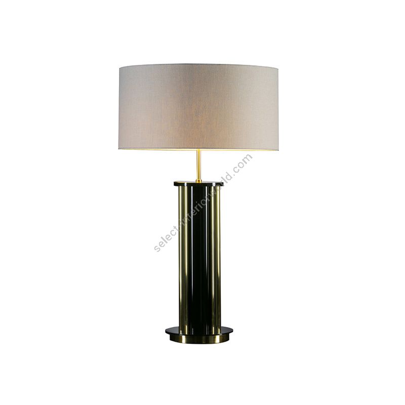 Table lamp / Polished Brass finish / Plain lampshade