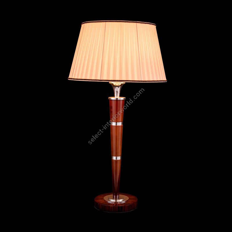 With white pleated lamp shade