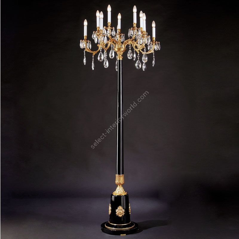 French Gold with Polished Black finish / With Scholer crystal