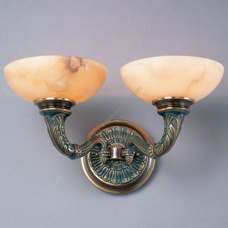 Antique Brass Green Patina finish