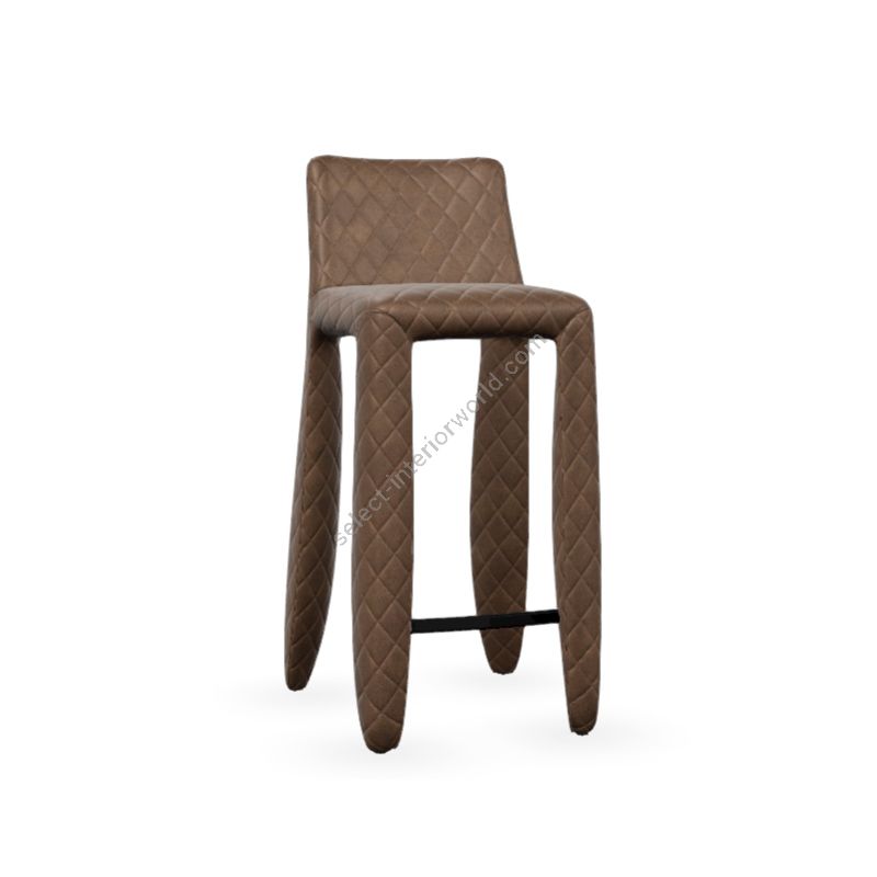 Barstool / Taupe (Abbracci) upholstery / Size (HxWxD) cm.: 103 x 41 x 51 / inch.: 40.55" x 16.1" x 20.1"