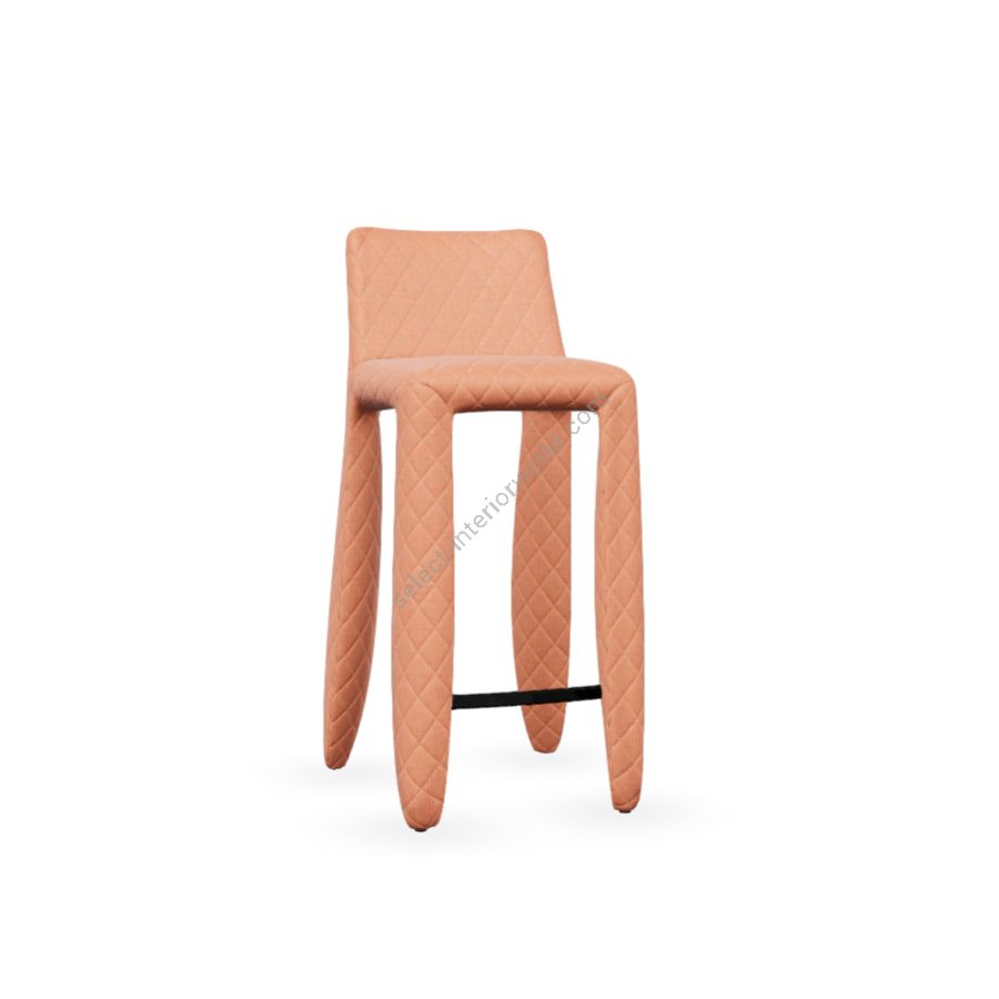 Barstool / Pink wool 546 (Canvas 2) upholstery / Size (HxWxD) cm.: 103 x 41 x 51 / inch.: 40.55" x 16.1" x 20.1"
