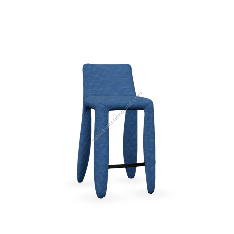 Barstool / Light Wash (Denim) upholstery / Size (HxWxD) cm.: 93 x 41 x 51 / inch.: 36.61" x 16.1" x 20.1"