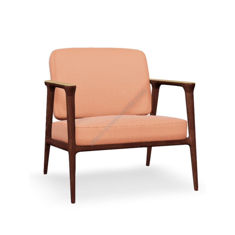 Lounge chair / Oak Cinnamon Whitewash Composition finish / Pink wool 546 (Canvas 2) upholstery