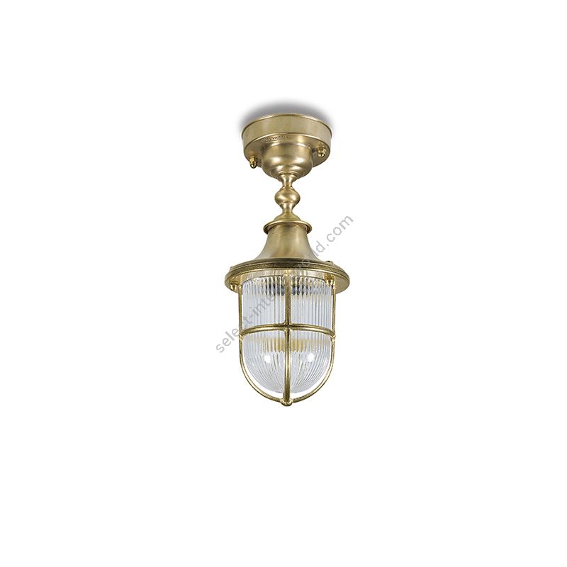 Outdoor ceiling lamp / Natural brass finish