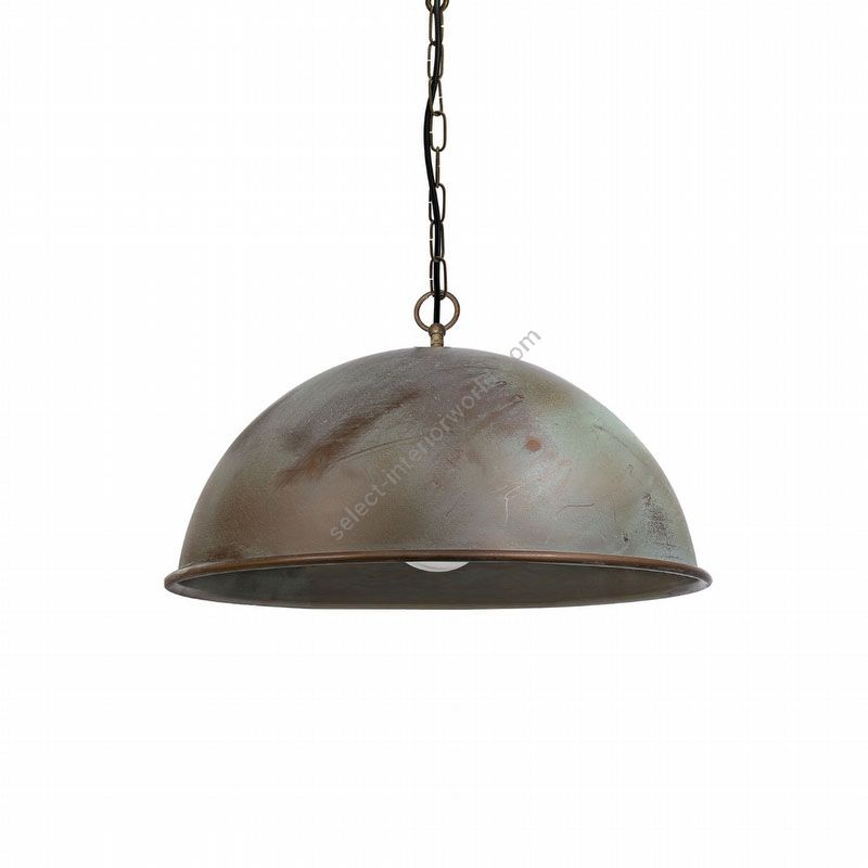 Outdoor pendant lamp / Aged brass finish / Opal glass 
