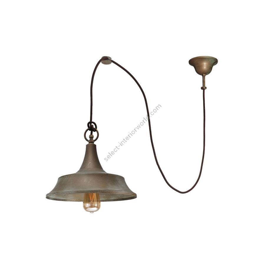 Light indoor pendant lamp / Aged brass finish