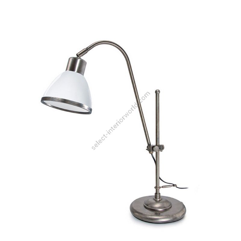 Moretti Luce Table Lamp Vintage, Curve Brushed Steel Table Lamps