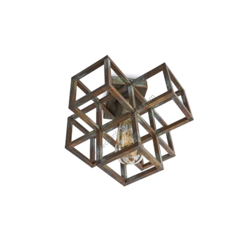 Ceiling lamp / Aged brass finish