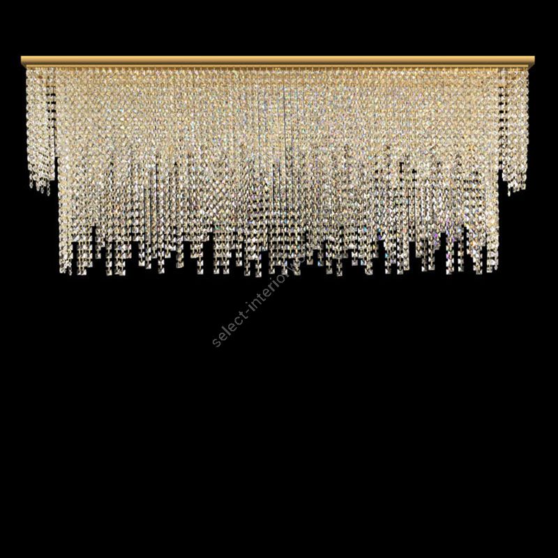 Brushed Gold Finish / 16 lights (cm.: 60 x 125 x 30 / inch.: 23.62" x 49.21" x 11.81")