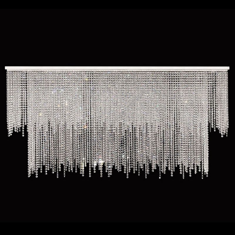 Brushed Nickel Finish / 16 lights (cm.: 90 x 150 x 30 / inch.: 35.43" x 59.06" x 11.81")