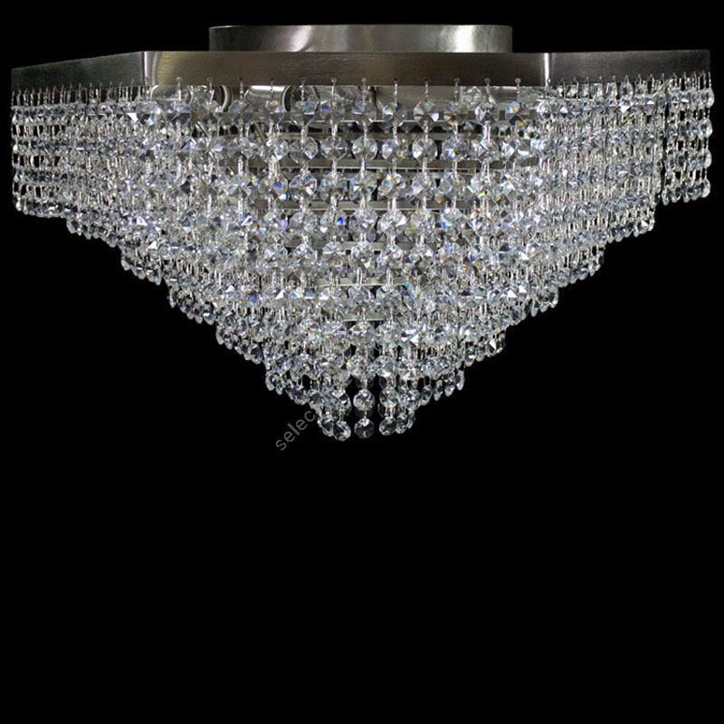 Brushed Nickel Finish / 6 lights (cm.: 30 x 50 x 50 / inch.: 11.81" x 19.69" x 19.69")