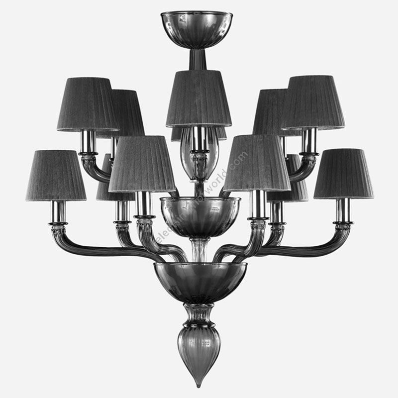 Graphite Glass / Dark Gray Lampshades