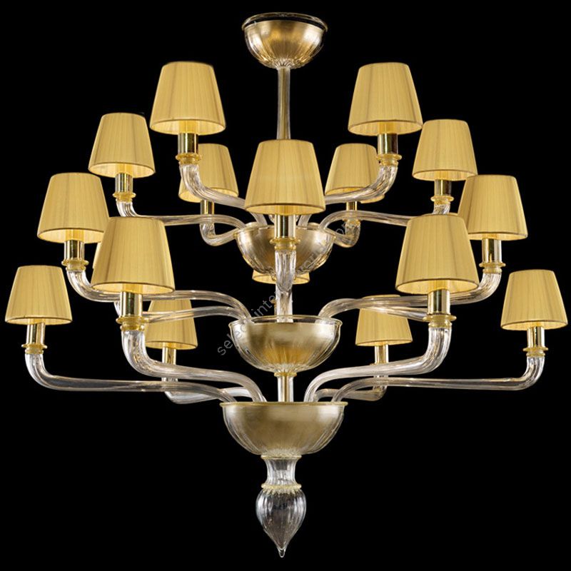 Clear Acacia Glass / Amber Lampshades