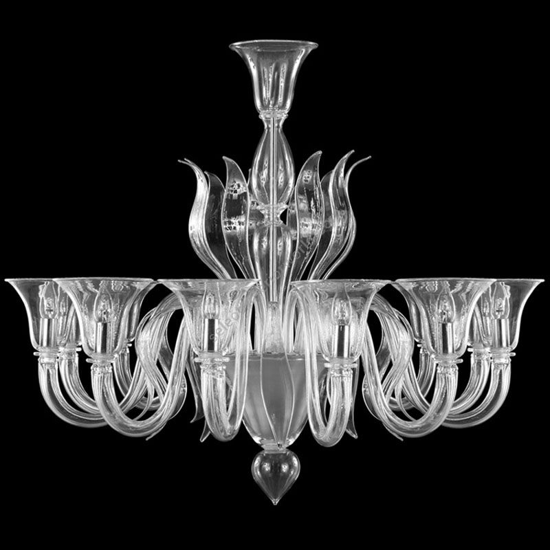 Clear Glass / 12 lights (cm.: 90 x 100 x 100 / inch.: 35.43" x 39.37" x 39.37")