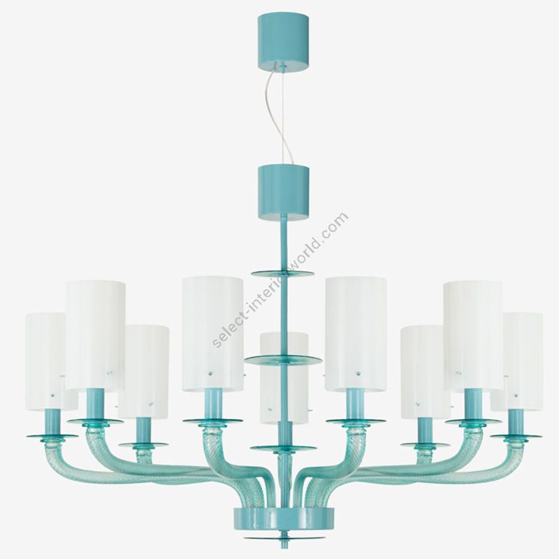 Green Glass Color / 9 lights (cm.: 70 x 100 x 100 / inch.: 27.56" x 39.37" x 39.37")