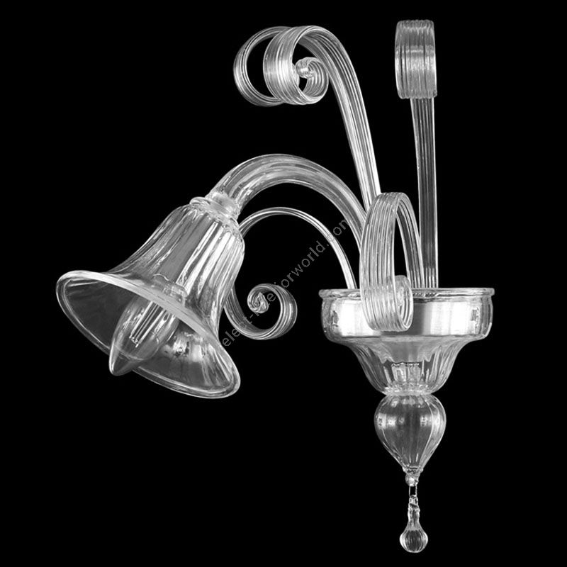 Clear Glass / 1 light (cm.: 40 x 25 x 40 / inch.: 15.75" x 9.84" x 15.75")