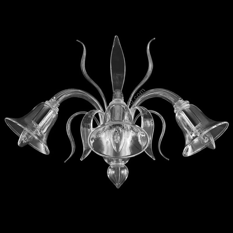 Clear Glass / 3 lights (cm.: 40 x 50 x 40 / inch.: 15.8" x 19.6" x 15.8")