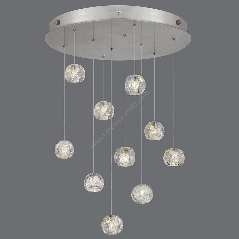 Platinized silver leaf finish