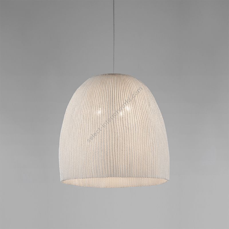 White color finish / Transparent cable / cm.: 150(H1/47 + H2/100) x 46 x 46 / inch.: 59.1"(H1/18,5" + H2/39.4") x 18,1" x 18,1"