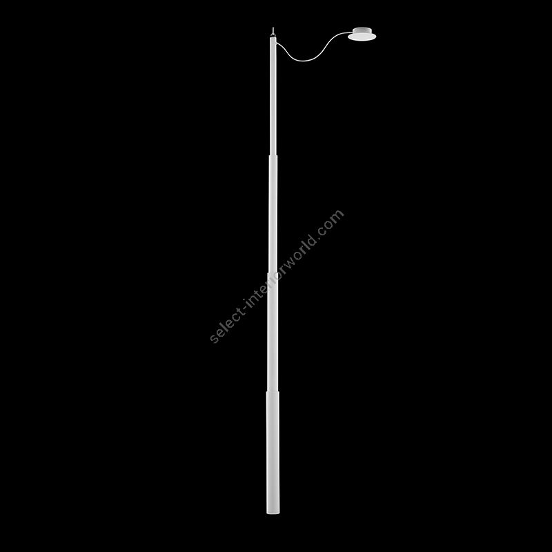 Pendant lamp / Matt white finish / Height: cm.: min 109 - max 220 / inch.: min 42.9" - max 86.6"