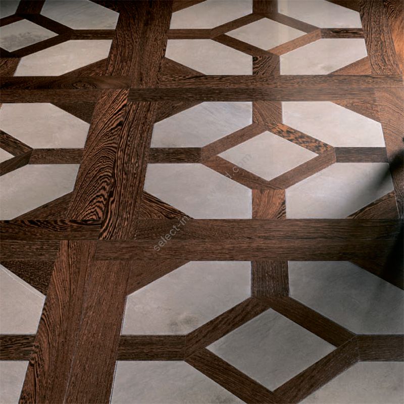 Wood Finish: Wengè Natural; Marble Finish: Brown