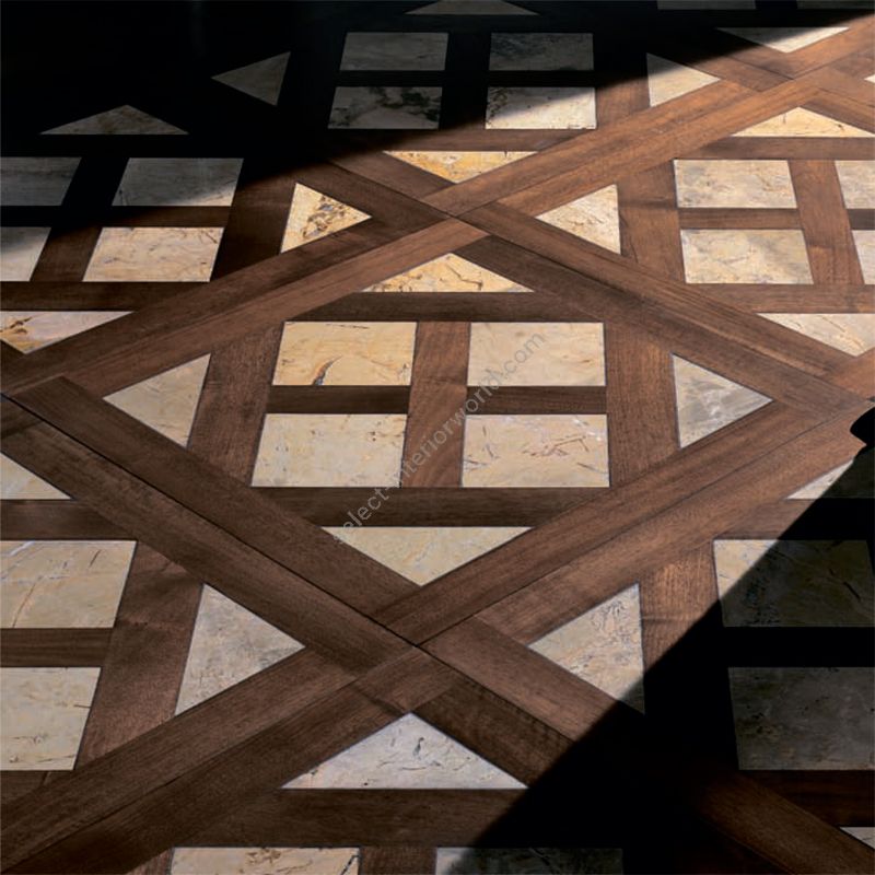 Wood Finish: Walnut; Marble Finish: Grey