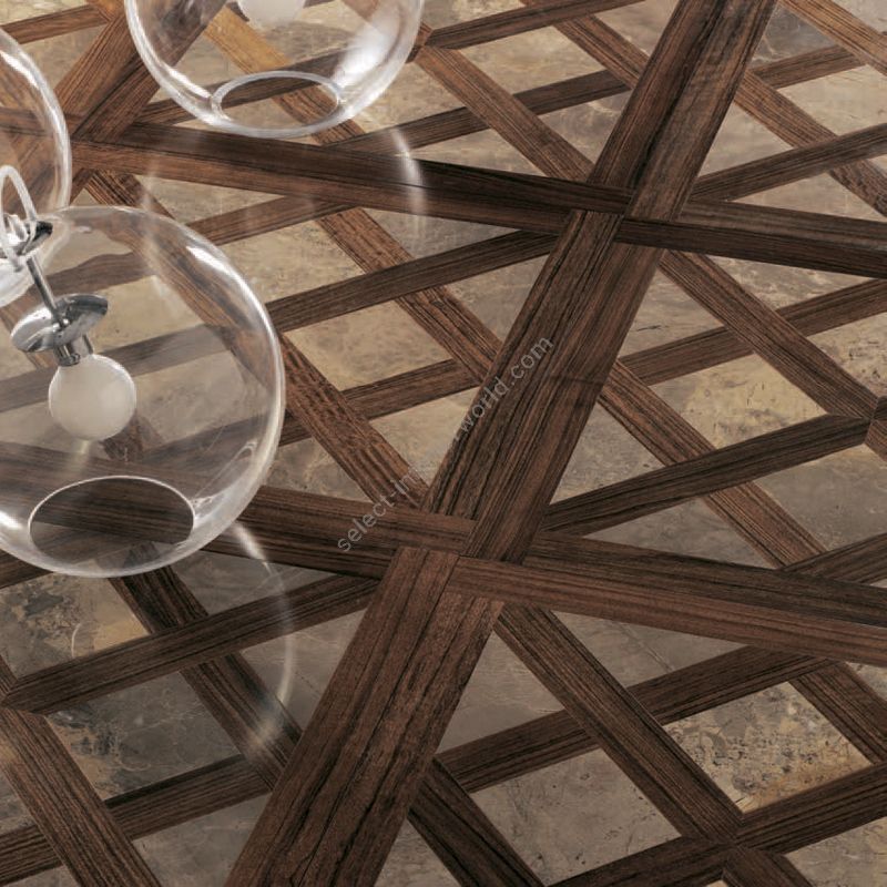 Wood Finish: Mutenya; Marble Finish: Yellow 