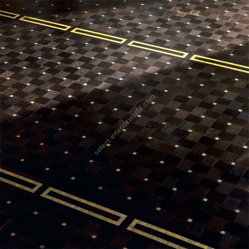 Wood Finish: Oak Black; Mosaic Finish: Yellow