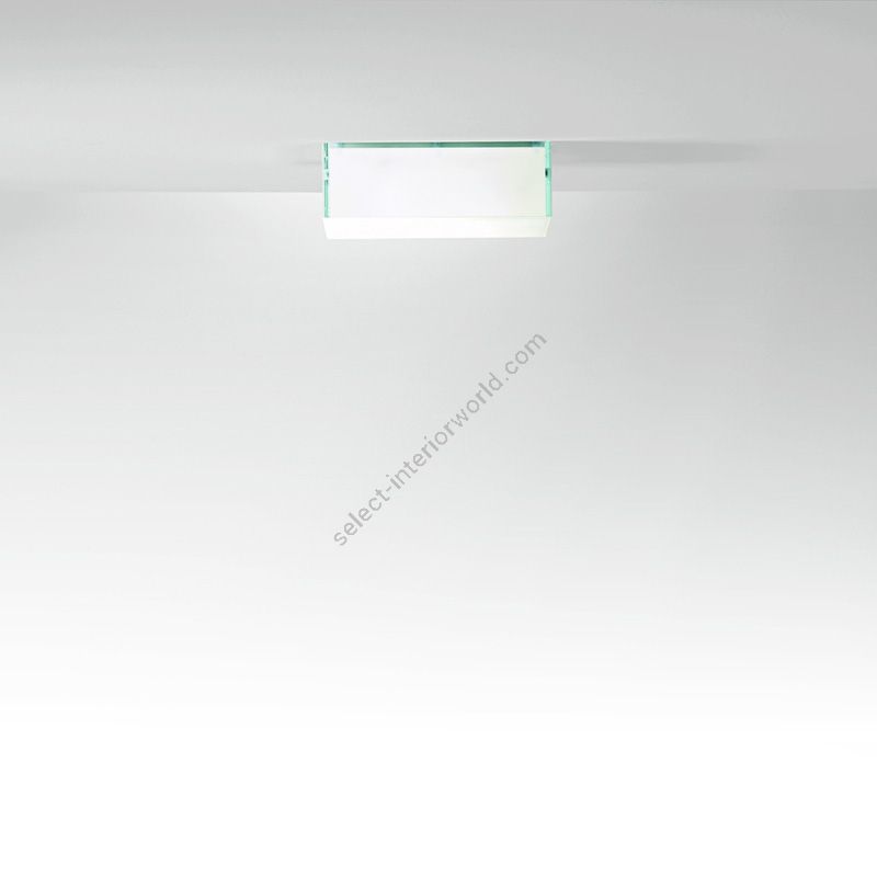 Opal white glass / cm.: 9.5 x 27 x 13.5 / inch.: 3.74" x 10.63" x 5.31"